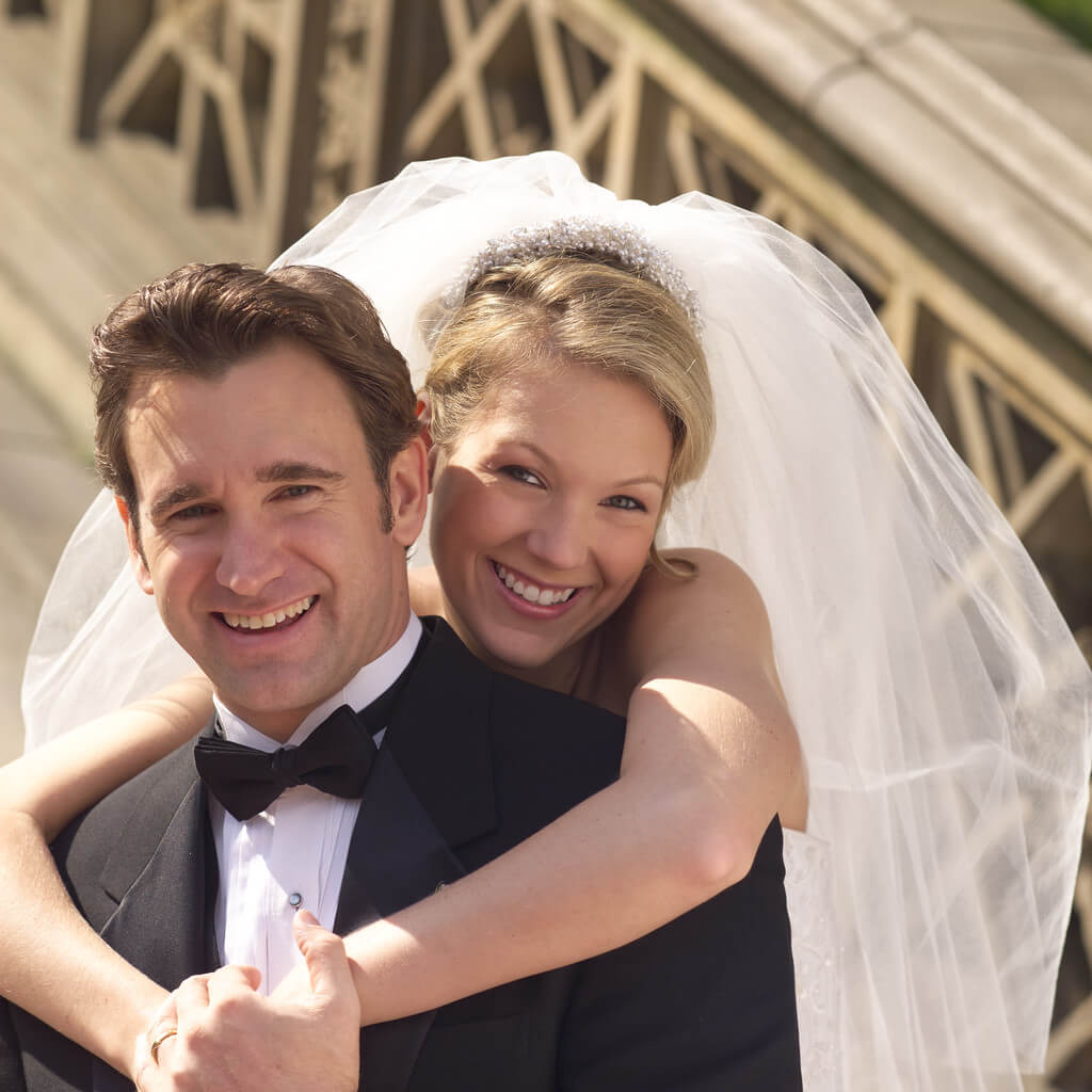 Newlyweds Smiling