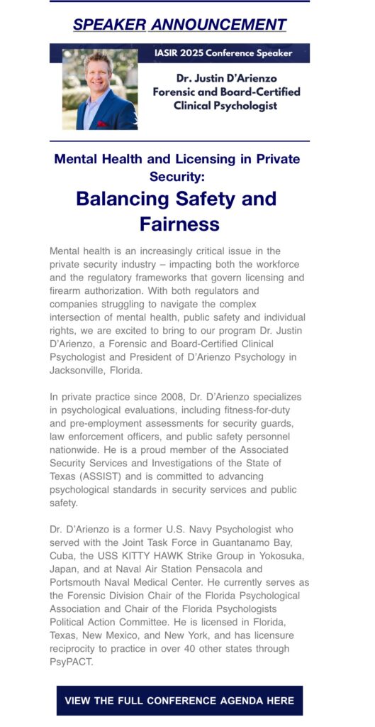 Setting the Standard for MMPI Testing and Psychological Evaluations of Public Safety Officers and Armed Guards