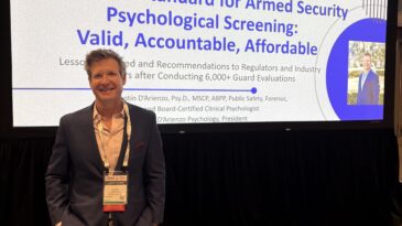 GSX 2026 Atlanta, Georgia, Invited Speaker Dr. Justin D'Arienzo Setting a Standard for Armed Security Psychological Evaluations